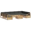 vidaXL Ensemble de canap&eacute;s d'ext&eacute;rieur 10 pc Blanc et anthracite