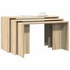 vidaXL Tables gigognes 3 pcs chêne sonoma bois d'ingénierie