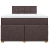 vidaXL Sommier &agrave; lattes de lit et matelas marron fonc&eacute; 120x190cm tissu