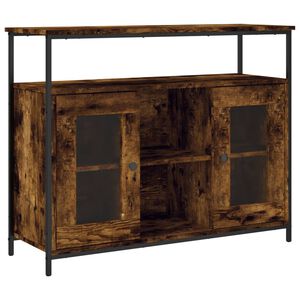 vidaXL Buffet ch&ecirc;ne fum&eacute; 100x35x80 cm bois d'ing&eacute;nierie