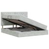 vidaXL Lit avec rangement et matelas Gris clair 160 x 200 cm Velours