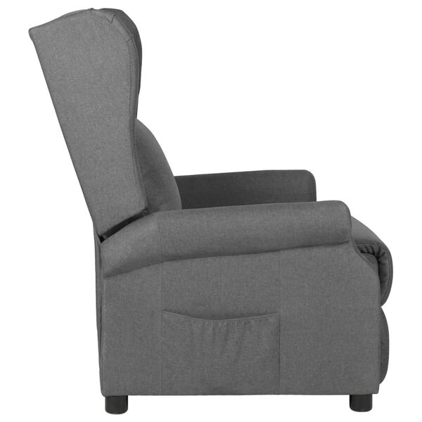 vidaXL Fauteuil inclinable Gris clair Tissu