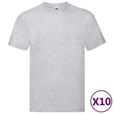 Fruit of the Loom T-shirts originaux 10 pcs Gris 4XL Coton