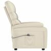 vidaXL Fauteuil inclinable électrique Crème Similicuir
