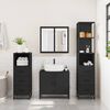vidaXL Ensemble de meubles salle de bain 4 pcs noir bois d'ing&eacute;nierie
