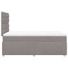 vidaXL Sommier &agrave; lattes de lit avec matelas Taupe 120x200 cm Tissu