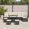 vidaXL Ensemble de canap&eacute; de jardin 10 pcs Noir Poly rotin