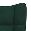 vidaXL Chaise &agrave; bascule Vert fonc&eacute; Velours