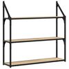 vidaXL &Eacute;tag&egrave;re murale 3 niveaux ch&ecirc;ne sonoma 80x21x78,5 cm
