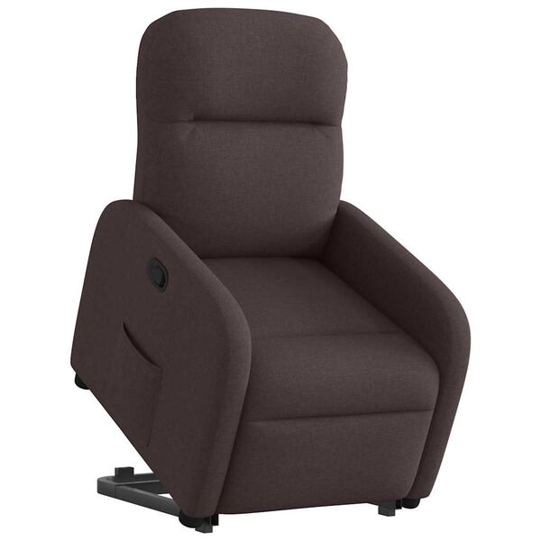 vidaXL Fauteuil inclinable marron fonc&eacute; tissu