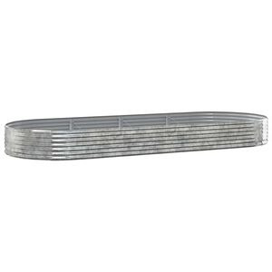 vidaXL Lit sur&eacute;lev&eacute; de jardin Acier galvanis&eacute; Argent&eacute;