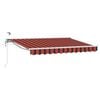 vidaXL Auvent r&eacute;tractable &eacute;lectrique Orange, Noir et Blanc 3,5 x 2,5 m