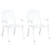 vidaXL Chaise de jardin 2 pc Blanc Aluminium