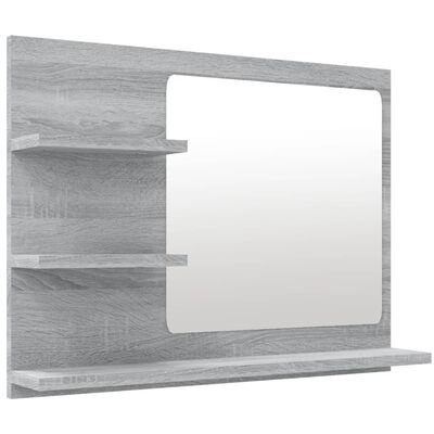 vidaXL Miroir de bain Sonoma gris 60x10,5x45 cm Bois d'ingénierie