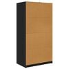 vidaXL Armoire avec tiroir Noir 79,5 x 49 x 156 cm Bois d&rsquo;ing&eacute;nierie