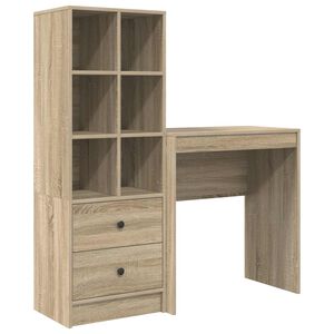 vidaXL Bureau Ch&ecirc;ne Sonoma 115,5 x 40 x 127 cm 2 pc