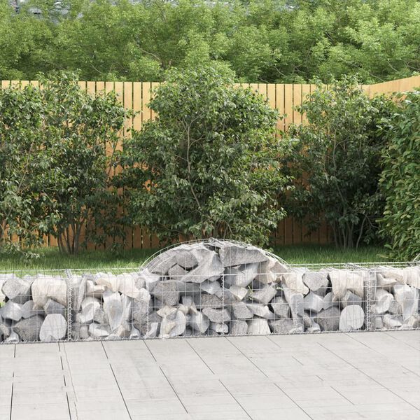 vidaXL Paniers &agrave; gabions arqu&eacute;s 10 pcs 200x50x40/60 cm fer galvanis&eacute;