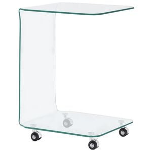 vidaXL Table basse 45x40x63 cm Verre tremp&eacute;