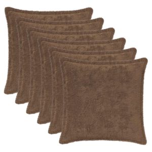 vidaXL Housse de coussin 6 pc HOUTEN Marron Clair 30 x 30 cm