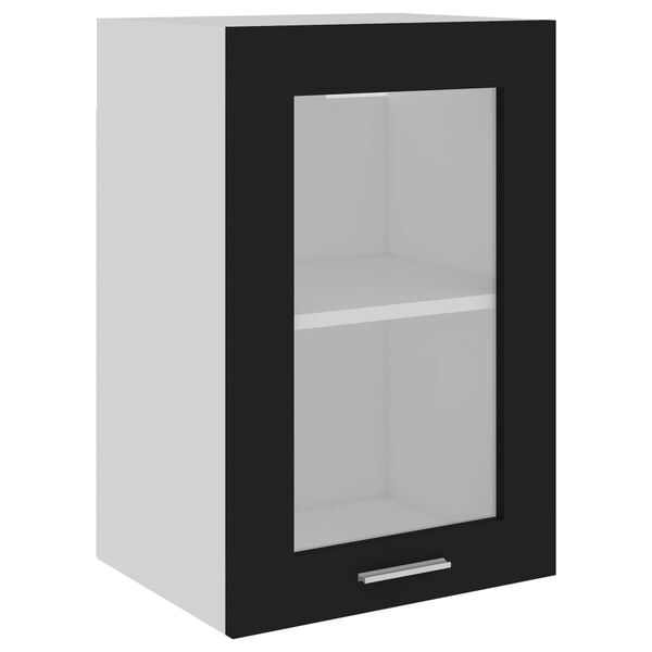 vidaXL Vitrine suspendue "Lyon" Noir 40 x 31 x 60 cm Bois d'ingénierie