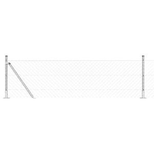 vidaXL Cl&ocirc;ture en fil soud&eacute; avec base en b&eacute;ton 10 x 0,4 m (l x h)