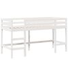 vidaXL Lit superposé avec échelle et toit sans matelas blanc 90x190 cm