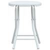 vidaXL Tabourets pliables de jardin lot de 4 blanc PEHD aspect rotin