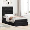 VidaXL Cadre de lit ottoman avec matelas noir 100x200cm velours