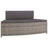 vidaXL Bancs de spa avec coussins lot de 2 gris résine tressée