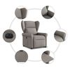 vidaXL Fauteuil inclinable &eacute;lectrique taupe tissu
