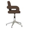 vidaXL Chaise pivotante de salle &agrave; manger Marron Similicuir
