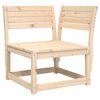 vidaXL Canap&eacute; d'angle de jardin et coussins 73x73x78cm bois pin massif