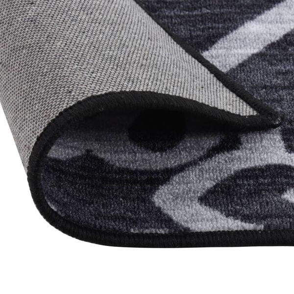 vidaXL Tapis de couloir Noir 80x500 cm