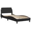 vidaXL Cadre de lit sans matelas Zadar noir 90x190 cm similicuir