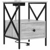 vidaXL Cabinet de chevet Gris Sonoma 41,5 x 40,5 x 55 cm