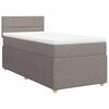 vidaXL Sommier &agrave; lattes de lit avec matelas Taupe 90x190 cm Tissu