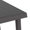 vidaXL Table de camping anthracite 79x56x64 cm PP aspect de bois