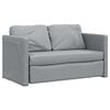 vidaXL Canap&eacute;-lit 2 en 1 gris clair 112x174x55 cm tissu