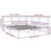 vidaXL Lit biblioth&egrave;que sans matelas 140x200 cm bois massif de pin