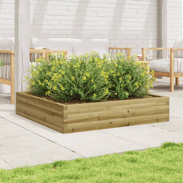 vidaXL Jardini&egrave;re 110x110x23 cm bois de pin impr&eacute;gn&eacute;