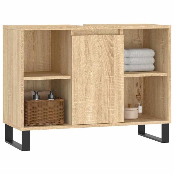 vidaXL Armoire salle de bain chêne sonoma 80x33x60cm bois d'ingénierie