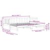 vidaXL Lit Pull-out de Jour Brun cire 203.5 x 164 x 66 cm Pin massif