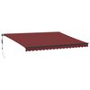 vidaXL Auvent r&eacute;tractable automatique bordeaux 450x350 cm