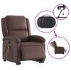 vidaXL Fauteuil inclinable de massage &eacute;lectrique marron similicuir