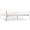 vidaXL Cadre de lit Blanc M&eacute;tal 200 x 200 cm