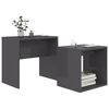 vidaXL Ensemble de table basse Gris brillant Bois d'ingénierie