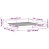 vidaXL Cadre de lit Brun cire 200 x 200 cm Pin massif