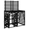 vidaXL Abri pour poubelle double sur roulettes noir bois massif de pin