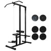 vidaXL Tour de musculation avec plaques de poids 40 kg