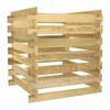 vidaXL Composteur de jardin &agrave; lattes 90x90x90 cm Bois de pin impr&eacute;gn&eacute;